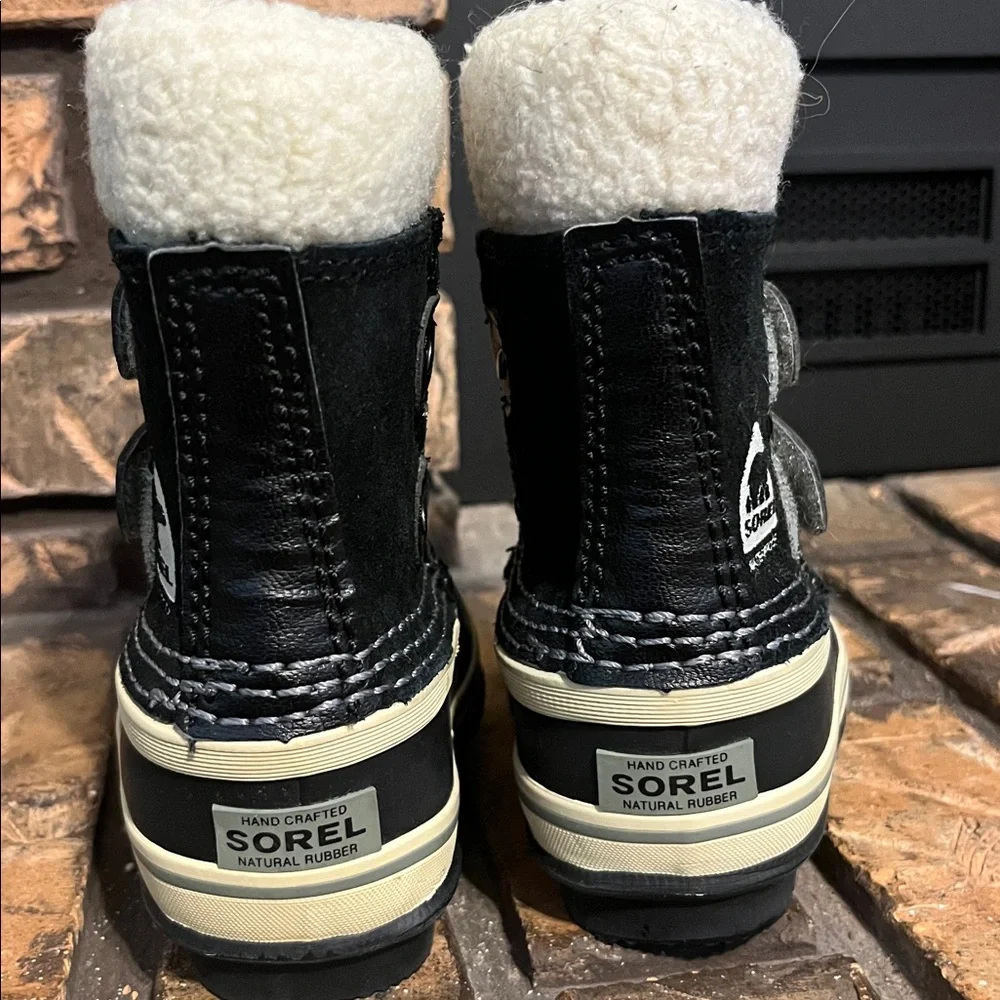 Sorel Toddler Black 1964 PAC Strap Winter Boots Size 4‎